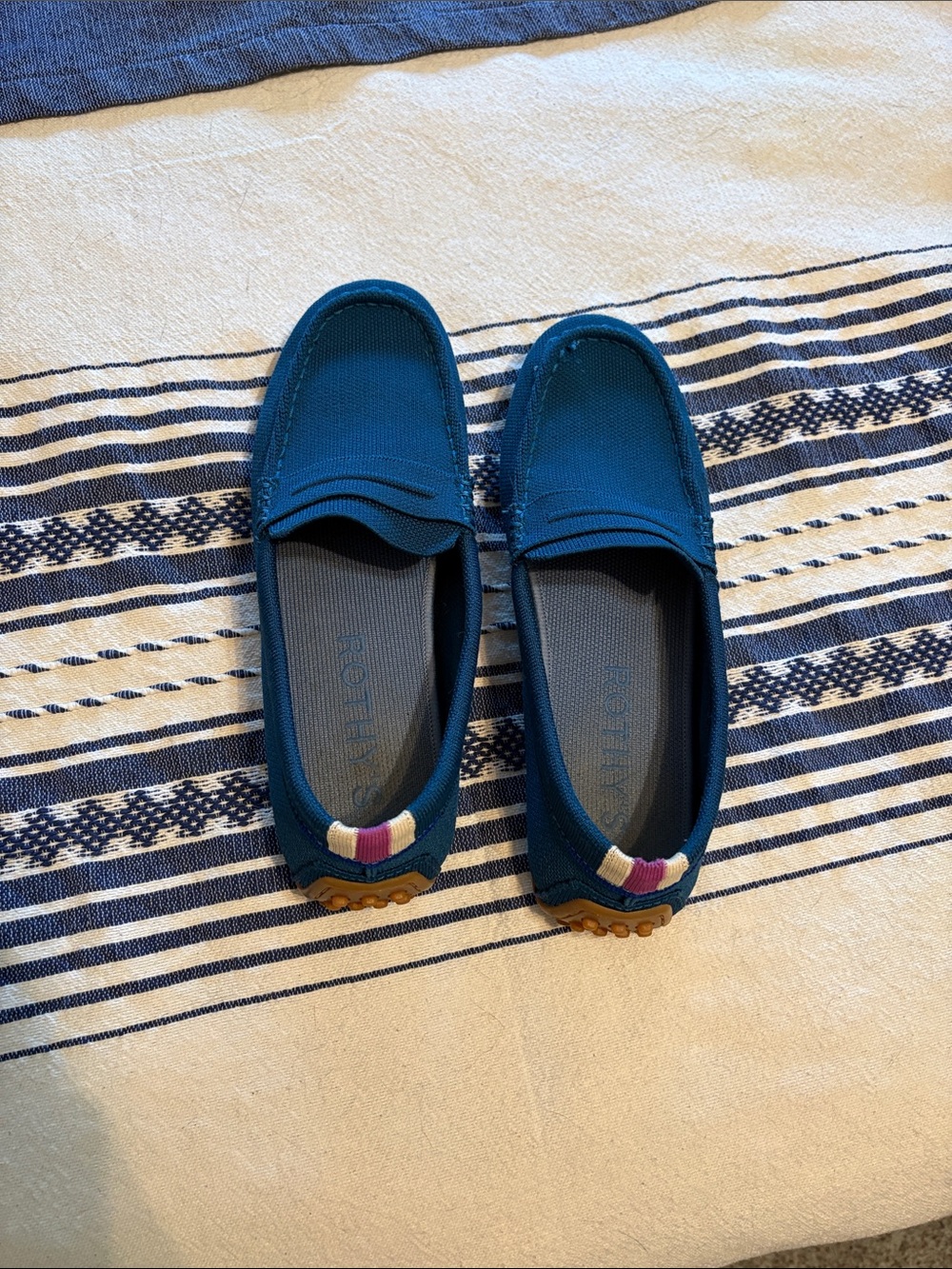 Rothy’s Driver Loafer in Blue/Teal size 8.5